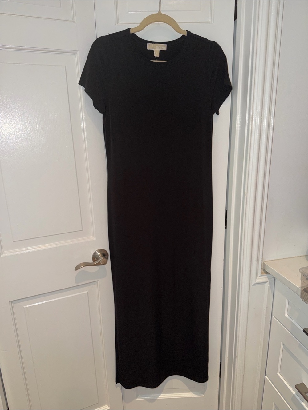 Michael Kors Black Short-Sleeve Maxi Dress